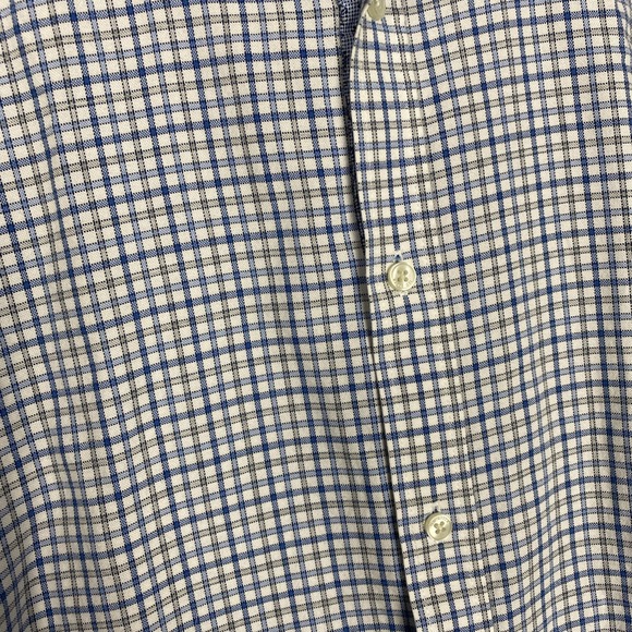 Ted Baker 16.5 32 33 Window Check Shirt Endurance Long Sleeve Flip Cuff Collar - Picture 2 of 9